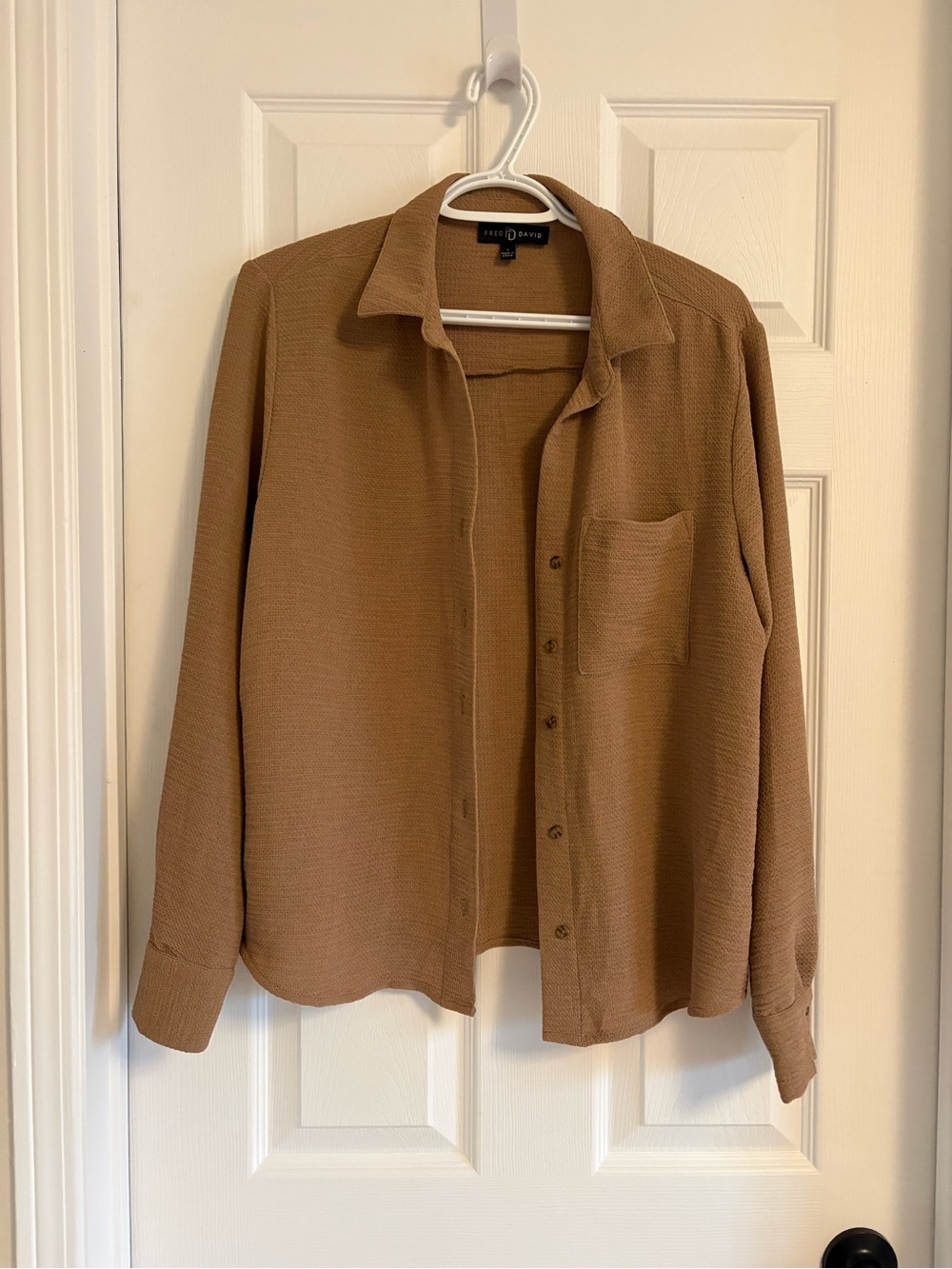 Fred David Textured Button-Up Blouse - Picture 2 of 5